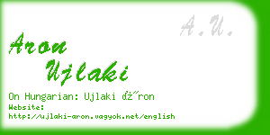 aron ujlaki business card